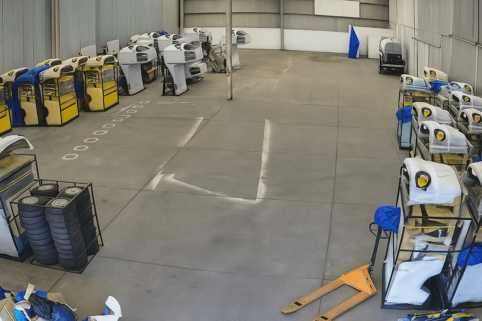 Interior moderno de las bodegas de almacenamiento de Peiper Unit Companies en Veracruz